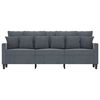 vidaXL Trivietė sofa, tamsiai pilkos spalvos, 180cm, aksomas