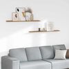 vidaXL Sieninė lentyna 2 pcs Ruda 115 x 9 x 3 cm Apdirbta mediena