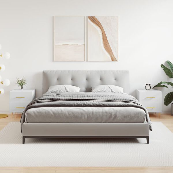 vidaXL Naktinės spintelės, 2vnt., baltos, 40x35x47,5cm, mediena