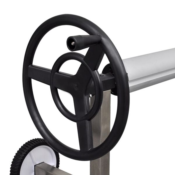 vidaXL Baseino uždangalo susukimo volas, nerūd. plieno pagrindas