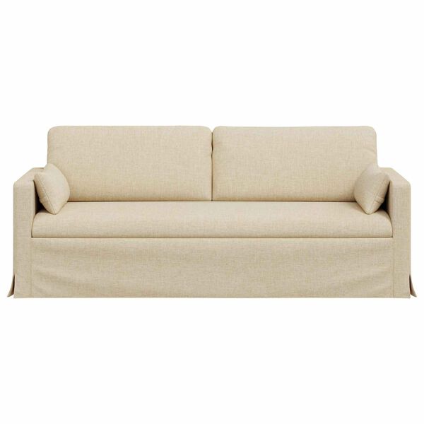 vidaXL Sofa 180cm Kreminė Metalas