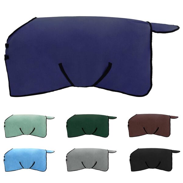 vidaXL Arklių antklodė Jūrinė mėlyna Poliesteris