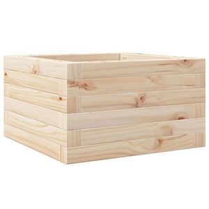 vidaXL Sodo lovelis, 40x40x23cm, pu&scaron;ies medienos masyvas