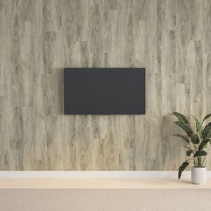 vidaXL Sienų plok&scaron;tės, pilkos, 2,06m&sup2;, PVC, medienos imitacijos