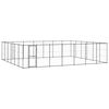 vidaXL Lauko voljeras &scaron;unims, plienas, 50,82m&sup2;