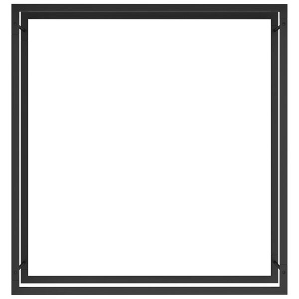 vidaXL Stovas malkoms, matinės juodos spalvos, 110x28x116cm, plienas