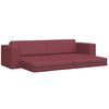 vidaXL Sofa lova 200cm Vyno raudona audinys