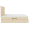 vidaXL Lova su daiktų laikymo vieta ir LED su LED Kremas 180 x 200 cm
