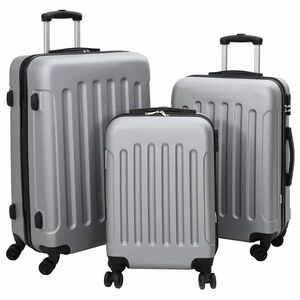 vidaXL Lagaminas 3 vnt. Sidabrinė 50 x 31 x 78 cm ABS plastikas