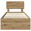 vidaXL Lovos rėmas Meistrų ąžuolas 90 x 200 cm Kietos pu&scaron;ies mediena