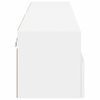 vidaXL Sieninės TV spintelės, 2vnt., baltos, 80x30x30cm, mediena
