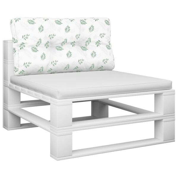 vidaXL Paletės pagalvėlė, 80x40x12cm, audinys, su lapais