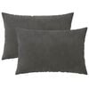 vidaXL Pagalvėlės užvalkalas 2 pcs HEERLEN Tamsiai pilka 50 x 75 cm