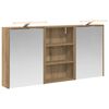 vidaXL Vonios spintos komplektas su lentyna 3 pcs 126 x 16 x 62.5 cm