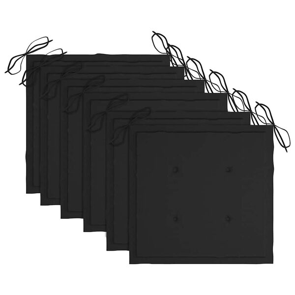 vidaXL Sulankstomos lauko kėdės su pagalvėmis, 6vnt., akacijos masyvas