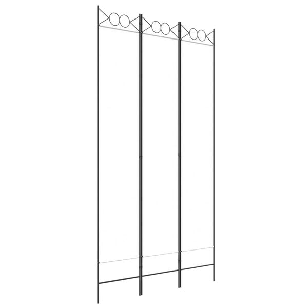 vidaXL Kambario pertvara, 3 dalių, baltos spalvos, 120x220cm, audinys