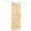 vidaXL Slankios durys Natūrali ir Balta 90 x 210 cm