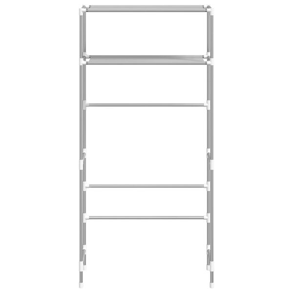 vidaXL Lentyna virš skalbimo mašinos, pilka, 69x28x143cm, geležis