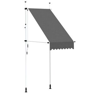 vidaXL Rankiniu būdu i&scaron;traukiama markizė, antracito spalvos, 100cm