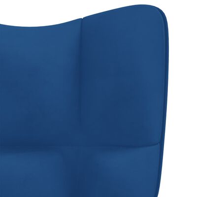 vidaXL Supama kėdė, mėlynos spalvos, aksomas