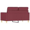 vidaXL Dvivietė sofa, raudonojo vyno spalvos, 120cm, audinys