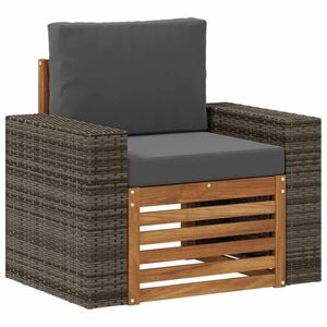 vidaXL Lauko Vidurinis Sofa Kietos akacijos mediena Natūrali