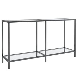 vidaXL Konsolinis staliukas, skaidrus, 140x35x75,5cm, stiklas