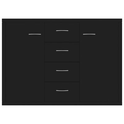 vidaXL Šoninė spintelė, juodos spalvos, 88x30x65cm, MDP