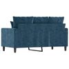 vidaXL Dvivietė sofa, mėlynos spalvos, 120cm, aksomas