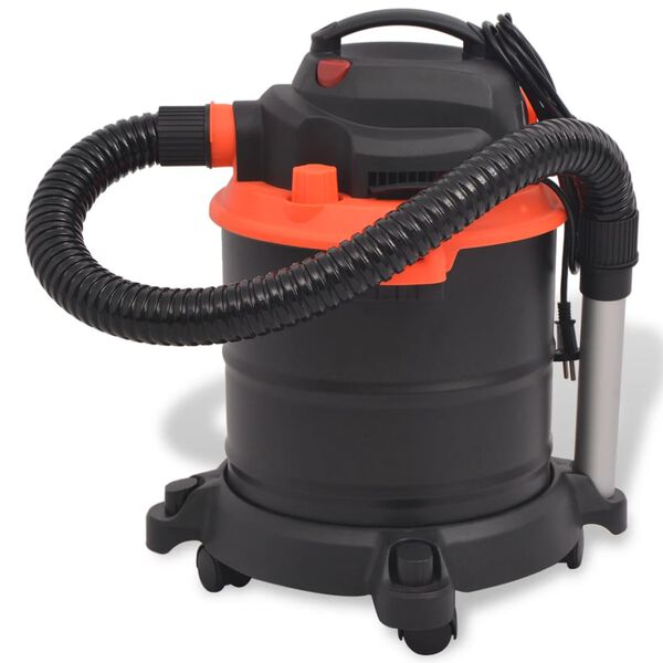 vidaXL Pelenų ir dulkių siurblys, 1200 W, 20 l, juodas ir oranžinis