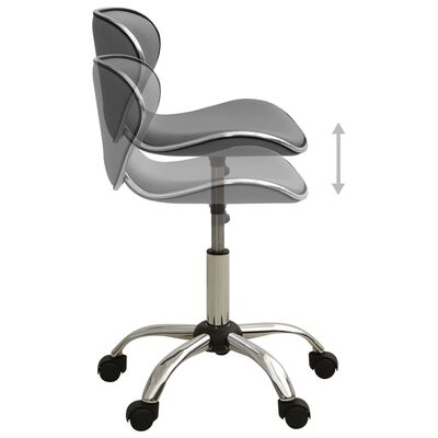 vidaXL Biuro kėdė, pilkos spalvos, dirbtinė oda (323678)