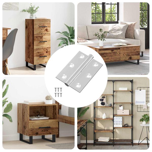 vidaXL Vyrius 12 pcs Sidabro 50 x 38 x 1,3 mm Plienas