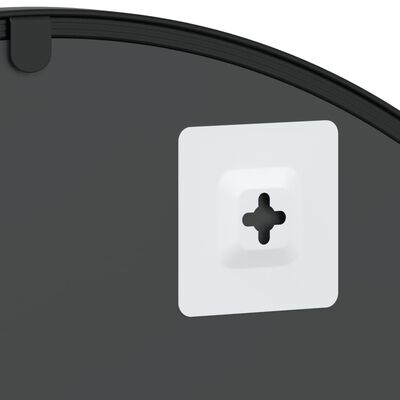 vidaXL Sieninis veidrodis, juodos spalvos, 60x110cm, geležis, arkinis