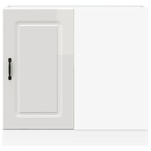 vidaXL Virtuvės spintelė, &bdquo;Kalmar&ldquo;, blizgi balta, inžinerinė mediena