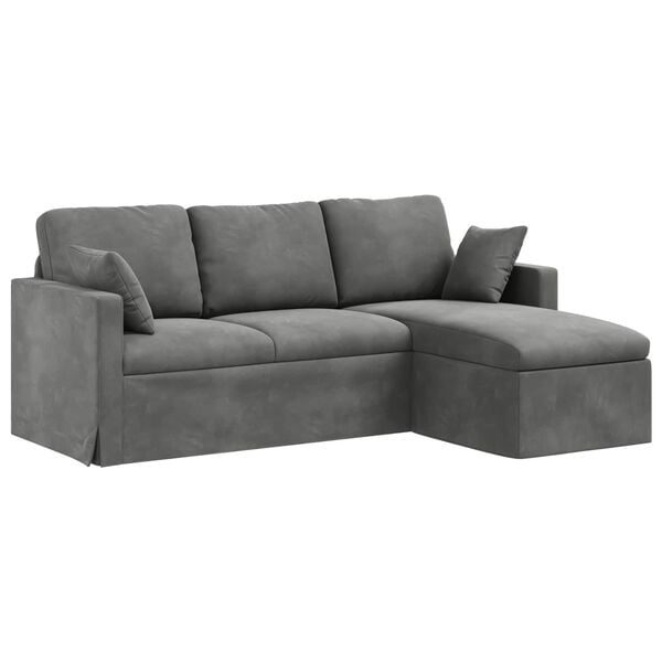 vidaXL Sofa Tamsiai pilka Bendri matmenys: 198 x 134 cm (P X G x A)