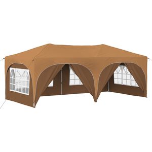vidaXL Pop-up &scaron;ventinis palapinė Smėlio 575 x 288 x 245 cm