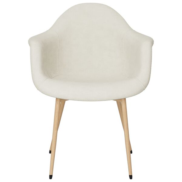 vidaXL Valgomojo kėdė, kreminės spalvos, audinys