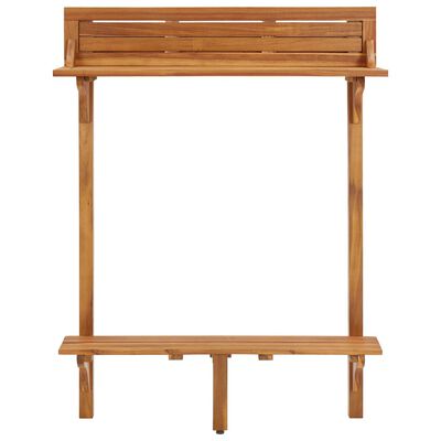 vidaXL Balkono baro staliukas, 90x37x122,5cm, akacijos masyvas