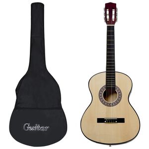 vidaXL Klasikinė gitara su dėklu pradedantiesiems, 4/4 39"