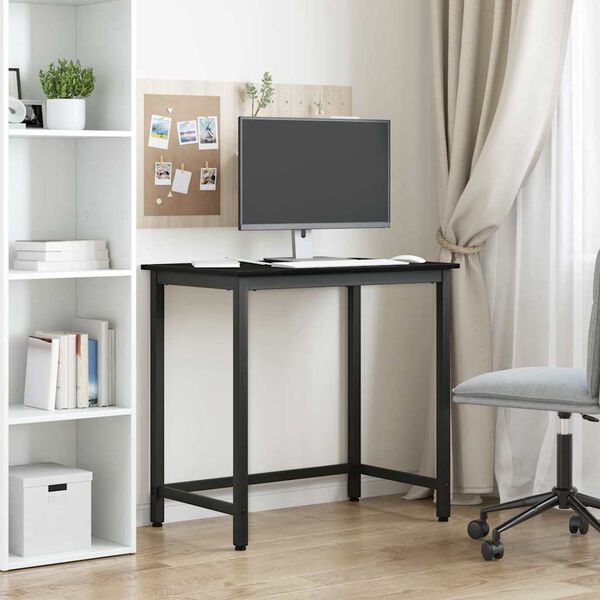 vidaXL staliuku Juodas ąžuolas 100 x 50 x 76,5 cm