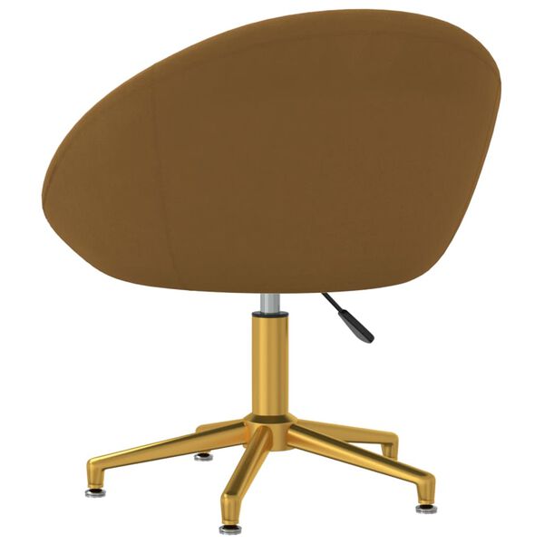 vidaXL Pasukama biuro kėdė, rudos spalvos, aksomas (330471)