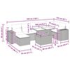 vidaXL Sodo komplektas su pagalvėlėmis, 8 dalių, poliratanas/akacija