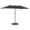 vidaXL Sodo skėtis Juoda 385 x 209 x 244 cm Poliesteris