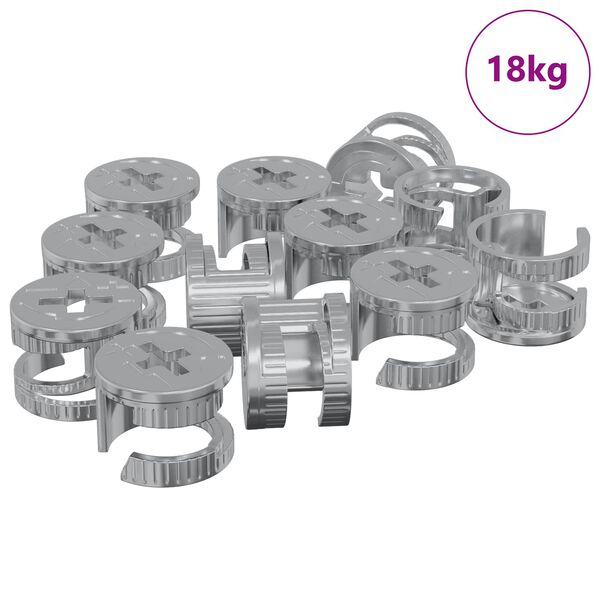 vidaXL Cam užrakto veržlės 4000 pcs Sidabro Metalas