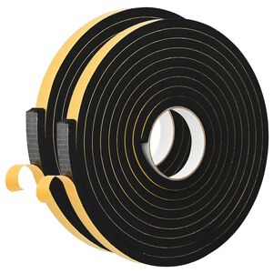 vidaXL Savigautinė putų juosta 2 vnt. Juoda 20mm x 5m CR putplastis