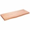 vidaXL Stalvir&scaron;is, &scaron;viesiai rudas, 100x40x(2-6) cm, medienos masyvas