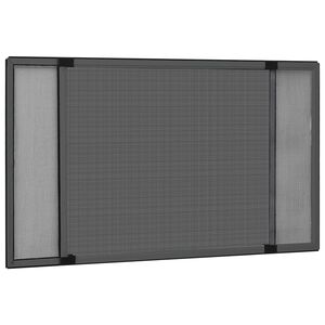 vidaXL Tinklelis nuo vabzdžių langams, antracito, (75-143)x50cm