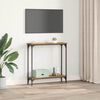 vidaXL Konsolinis stalas su lentyna Senovinis medis 75 x 22,5 x 75 cm