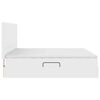 vidaXL Lova su daiktų laikymo vieta ir LED &Scaron;vari balta 200 x 200 cm