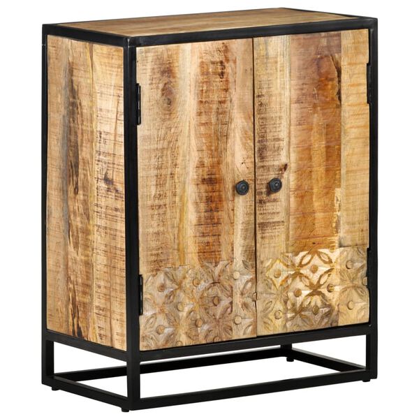 vidaXL Šoninė spintelė, 60x35x75cm, mango masyvas, raižyta rankomis